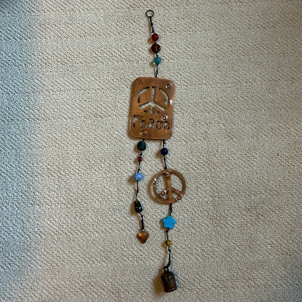 one of a kind peace wind chime